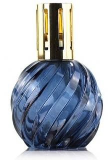 Ashleigh & Burwood: Katalytická lampa veľká SPIRAL BLUE sklenená modrá