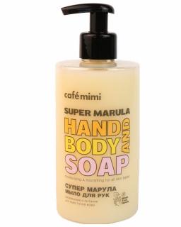 Café mimi: Mydlo na ruky a telo SUPER MARULA - Hydratácia a výživa 450 ml