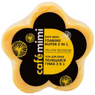 CAFÉ MIMI Sprchový gél - penivá hubka 2 v 1, v tvare kvetu, na 10-12 použití