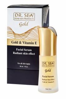 DR. SEA  DEAD SEA PRODUCTS  GOLD & Vitamín E Pleťové sérum - efekt žiarivej pleti 30 ml