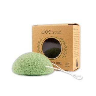 ECOHEAD 100% prírodná konjaková hubka na umývanie tváre - zelená