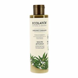 ECOLATIÉR Green:  Sprchový olej Organic Cannabis - Pružnosť a relaxácia  250 ml