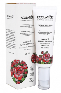 ECOLATIÉR: Organický denný pleťový krém s ružovým olejom 50 ml