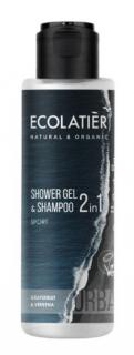 Ecolatier: Pánsky osviežujúci šampón a sprchový gél 2 v 1 Šport 100 ml