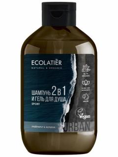 Ecolatier: Pánsky osviežujúci šampón a sprchový gél 2 v 1 Šport 600 ml