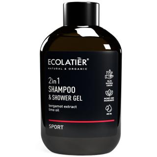 Ecolatier: Pánsky šampón a sprchový gél 2 v 1 Šport 400 ml