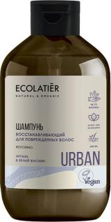 ECOLATIÉR URBAN: Regeneračný šampón na poškodené vlasy Arganový olej a biely lotos 600 ml