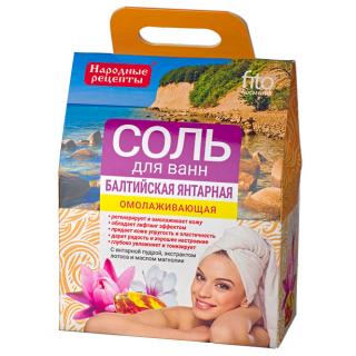 FITO KOSMETIK Ľudové recepty Soľ do kúpeľa BALTICKÁ JANTÁROVÁ - Omladzujúca 500 g