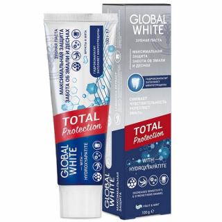 GLOBAL WHITE  Zubná pasta s hydroxiapatitom Maximálna ochrana 100 ml