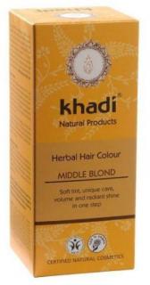 KHADI: Rastlinná farba na vlasy Stredný blond 100 g