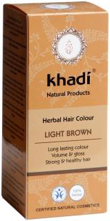 KHADI: Rastlinná farba na vlasy Svetlohnedá 100 g
