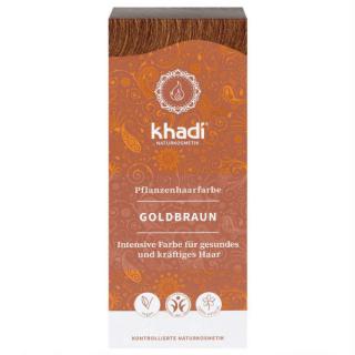 KHADI: Rastlinná farba na vlasy Zlatá hnedá 100 g