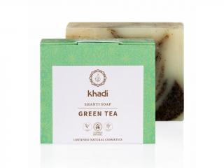 KHADI SHANTI: Prírodné certifikované mydlo Zelený čaj 100 g