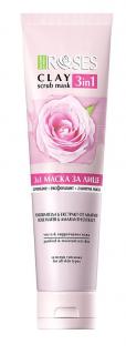 Natura of Agiva Roses: Pleťová maska 3 v 1 Ruža a íl 100 ml