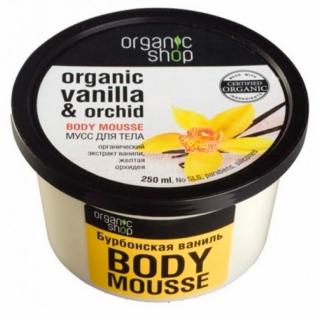 Organic Shop: Telový krém-pena Organická vanilka a orchidea 250 ml