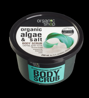Organic Shop: Telový píling - organické riasy a morská soľ  250 ml