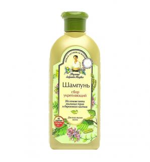 RECEPTY BABIČKY AGÁFIE Posilňujúci bylinný šampón na báze 5 mydlicovitým bylín a brezového macerátu 350 ml
