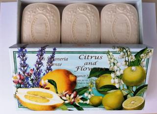SAF Prírodné mydlo Citrus a kvety  3x150 g