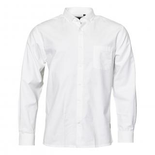 Košeľa s dlhým rukávom NORTH 56°4 oxford Farba: Biela, Veľkosť: 7XL
