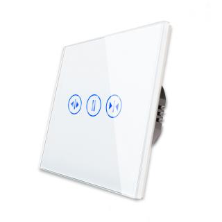 Dotykový ovládač na rolety/žalúzie s WIFI - Tvrdené sklo Farba: Biela