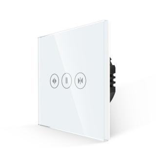 Dotykový ovládač na rolety/žalúzie - Tvrdené sklo Farba: Biela