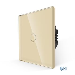 Dotykový vypínač s RF - radenie č.6 - Tvrdené sklo Farba: Zlatá