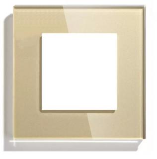 Sklenený 1-rámik Farba: Zlatá