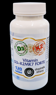 Vitamín D3+K2MK7 FORTE 2.000UI 120tbl VIP