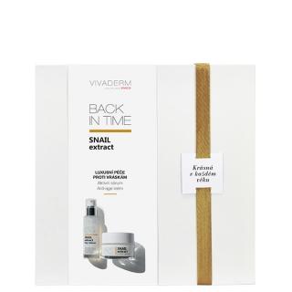 VIVADERM SNAIL EXTRACT luxusné darčekové balenie anti-age kozmetiky so slimačím extraktom v papierovom boxe