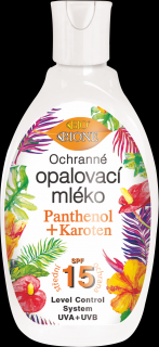 BC O BIONE Ochranné opaľovacie mlieko SPF 15 Karotén Panthenol 150 ml