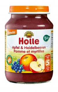 Detská výživa jablko/čučoriedka 190g od 5.mes HOLLE