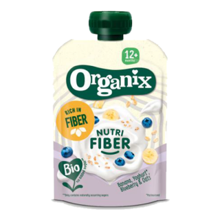 Pyré Banán, jogurt, čučoriedky a vločky 100g (+12mes.) ORGANIX