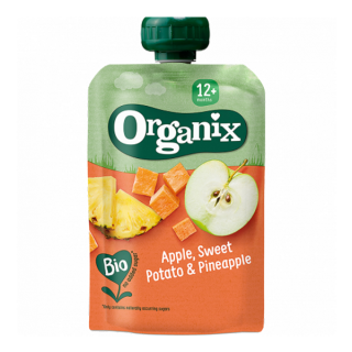 Pyré Jablká, sladký zemiak a ananás 100g (+12mes.) ORGANIX