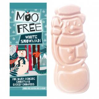 Snehuliak z bielej čokolády VEGAN 32g MOO-FREE