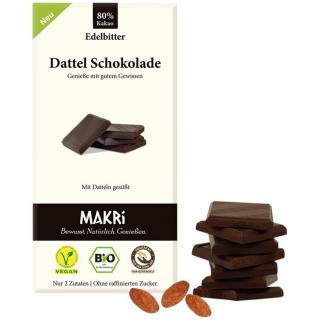 Tmavá datlová čokoláda 85g MAKRI