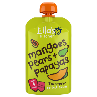 ZELENÉ Pyré mango, hruška a papája  120g ELLA'S