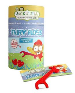 Zubná niť pre deti Fairy Floss s jemnou jahodovou príchuťou 30ks JACK N JILL
