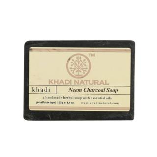Khadi Natural Neem Charcoal Ajurvédske mydlo s indickým orgovánom a aktívnym uhlím 125 g