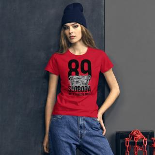 Ženské tričko  Sloboda 89  Farba: červená, Veľkosť: XL