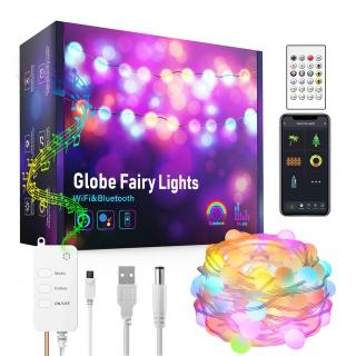 BOT Inteligentný LED vianočné a párty reťaz Fairy SL1 10 metrov Tuya RGB WiFi a BT