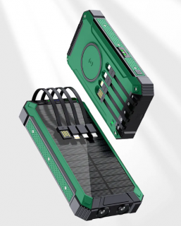 BOT Solárna powerbanka SP5 1 panel 20000mAh s káblami Barva: Červená