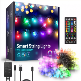 SOLO Inteligentný LED vonkajšie/vnútorný vianočné a párty reťaz 10 metrov Tuya Smart RGB