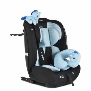 Autosedačka ISAFE - ISOFIX+I-SIZE (76-150cm) blue + cestovný vankúš a plyšák ZADARMO