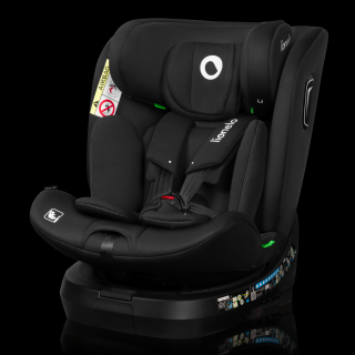 Autosedačka Lionelo BRAVE 360° otočná- ISOFIX+I-SIZE (40-150cm) black carbon