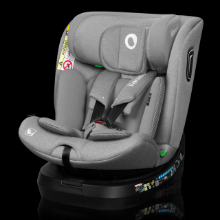 Autosedačka Lionelo BRAVE 360° otočná- ISOFIX+I-SIZE (40-150cm) grey stone