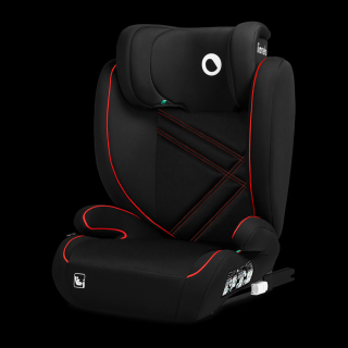 Autosedačka Lionelo Hugo I-Size Sporty Black red- 100-150 cm (I-SIZE -  ISOFIX (100-150 cm))