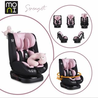 Autosedačka Serengeti + ISOFIX (0-36kg)  pink + cestovný vankúš a plyšák ZADARMO