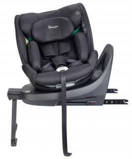 BabyGO Autosedačka I-SIZE Prime 360 black 2024 + ISOFIX (40-150cm) (čierna / black ISOFIX)