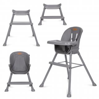 Detská jedálenská stolička EATAN 4v1 gray (Kidwell jedálenská stolička gray)