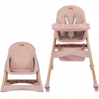 Detská jedálenská stolička KARIMI 2v1 pink (Kidwell jedálenská stolička pink)